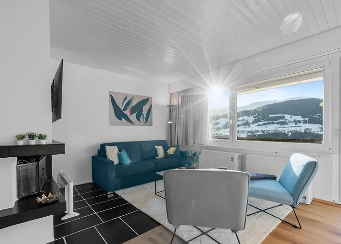 Appartement Aussicht Mit Poolbereich In Skiregion Brigels Breíl